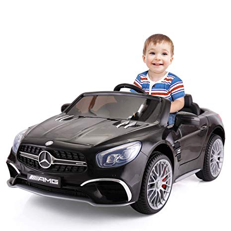 JAXPETY Mercedes Benz 12V Electric Kids Ride On Car Licensed MP3 RC Remote Control (Black)