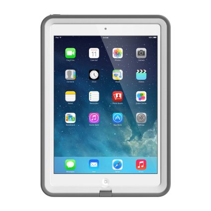 LifeProof FRE iPad Air Waterproof Case - Retail Packaging - WHITE/GREY