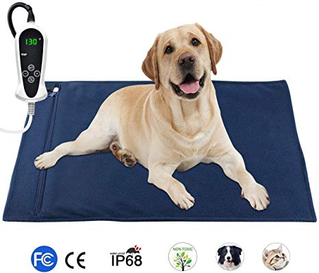 RIOGOO Pet Heating Pad, Electric Heating Pad for Dogs and Cats Indoor Warming Mat with Auto Power Off