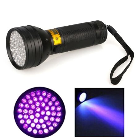 YYGIFT Multi-function 395 nM 51 UV Ultraviolet LED flashlight Blacklight for Spotting Scorpions Bed Bugs Insects Critters and Dog Cat Urine Stains Funny Gifts