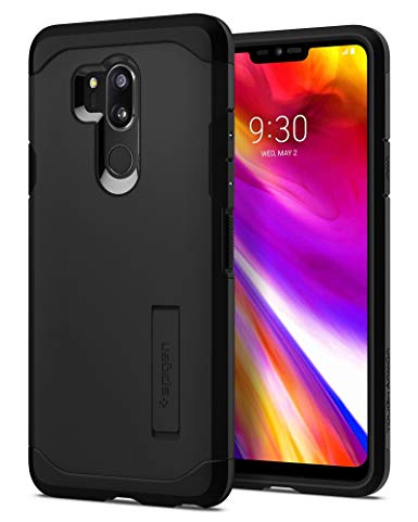 LG G7 ThinQ Case, Spigen Tough Armor - Reinforced Kickstand and Heavy Duty Protection and Air Cushion Technology for LG G7 ThinQ (2018) - Black