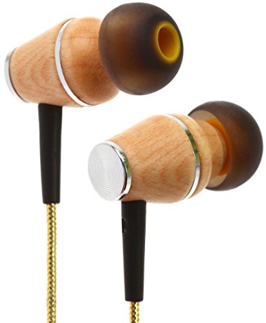 Symphonized XTC 2.0 Premium Genuine Wood In-ear Noise-isolating Headphones|Earbuds|Earphones with Innovative Shield Technology Cable and Mic (Tropical Sun)