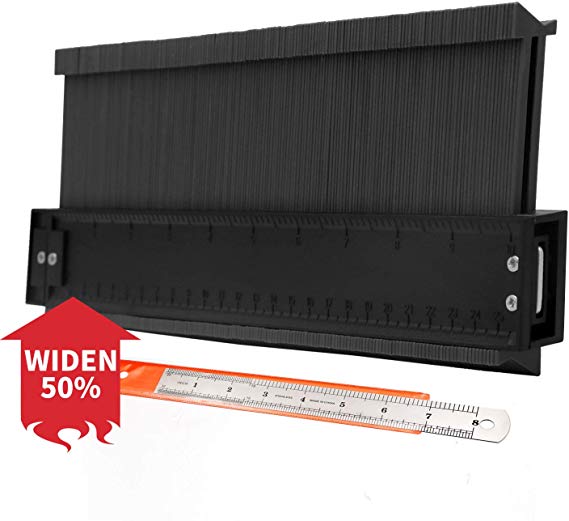 Wristour 10 inch Widen Contour Gauge Duplicator, Gauge Profile Copy Tool Shape Measuring for Corners and Contoured