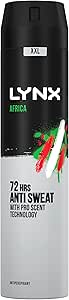 Lynx XXL Africa Antiperspirant Deodorant Spray 72-hour protection against odour and wetness no-fuss aerosol for all-day freshness 250 ml