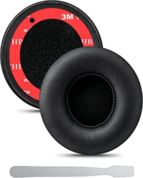 Link Dream Replacement Earpads for Beats Solo 2 Solo 3 - Replacement Ear Cushions Memory Foam Ear Pads Cushion Cover for Solo 2 & Solo 3 Wireless Headphones (Black)