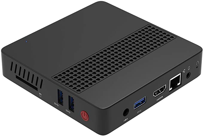 Mini PC Windows 10 Pro Intel Celeron Apollo Lake J3455 Processor (up to 2.3GHz) 8G LPDDR4/eMMC 64GB Mini Desktop Computer 2.4G 5G Dual WiFi USB3.0/BT4.2 HDMI&VGA 4K HD