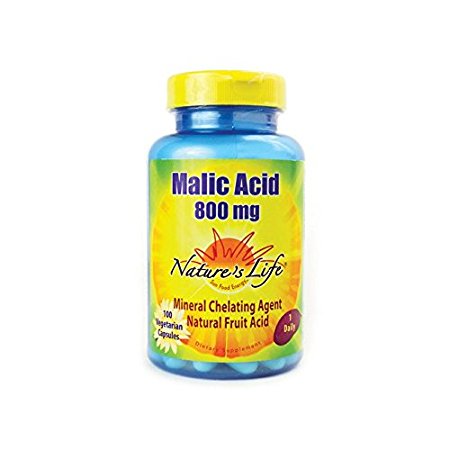 Nature's Life Malic Acid 800 mg 100 Veg Caps