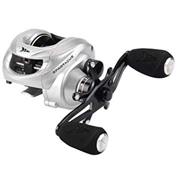 KastKing Spartacus Baitcasting Fishing Reel Ultra Smooth 17.5 LB Carbon Fiber Drag, 6.3:1 Gear Ratio,11   1 Shielded Ball Bearings, Rubber Cork Handle Knobs