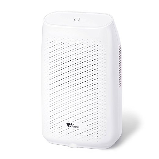 Amzdeal Air Dehumidifier, 2000ml Portable Electric Dehumidifiers, Damp Absorber for Home, Bedroom, Wardrobe, Living Room, Office