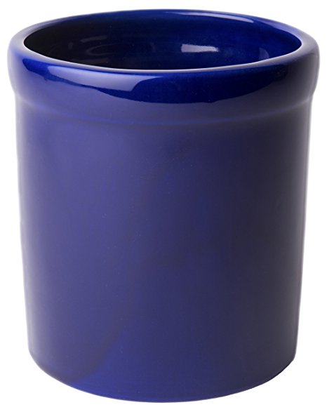 American Mug Pottery Ceramic Utensil Crock Utensil Holder, Made in USA, Blue