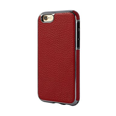 PATCHWORKS ITG Level Prestige Genuine Leather Case Red for iPhone 6S Plus/6 Plus – Military Standard Drop Tested Leather Case – Red