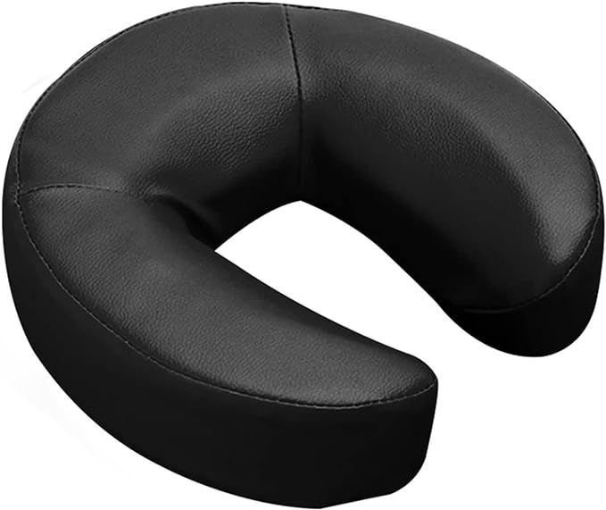 HOINCO Massage Face Cradle Cushion Universal Headrest Face Rest Neck Head Cushion for Massage Chairs Spa Bed (Black)