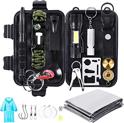 Gifts for Men Husband Dad, Survival Kit 25 in 1,Survival Gear and Equipment,Valentines Day Birthday Gifts, Cool Gadgets Stuff,Fishing Hunting Hiking Camping Accessories