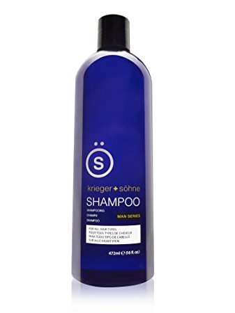K   S Salon Quality Men's Shampoo - Tea Tree Oil Infused To Prevent Hair Loss, Dandruff, and Dry Scalp (16 oz Bottle)