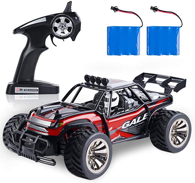 SGILE Remote Control Car, 15km/h RC High-Speed Car Toy with 2 Free Rechargeable Battery