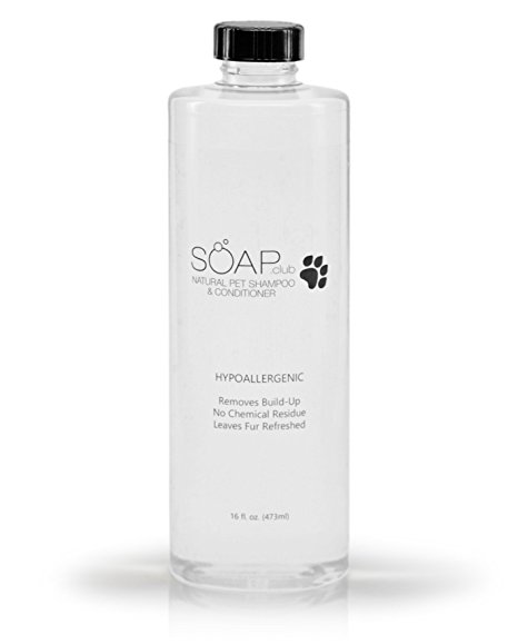 Soap Club Natural Hypoallergenic Pet Shampoo and Conditioner for Dogs and Cats 16 fl.oz
