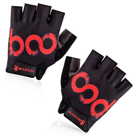 BOODUN Cycling Gloves with Shock-absorbing Foam Pad Breathable Half Finger Bicycle Riding Gloves Bike Gloves B-001