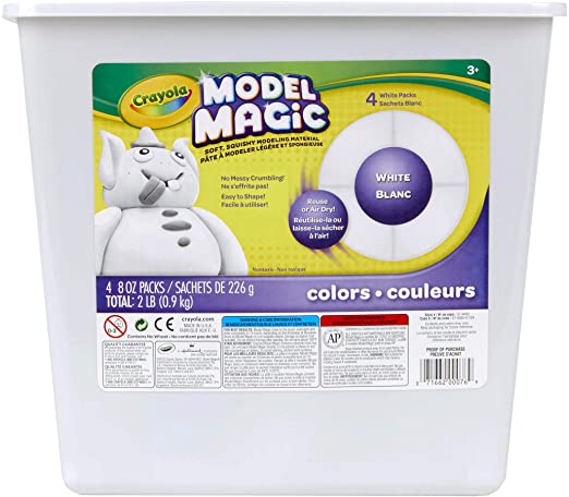 Crayola 904 gm Model Magic Bucket, White, School and Craft Supplies, Gift for Boys and Girls, Kids, Ages 3,4, 5, 6 and Up, Arts and Crafts, Gifting