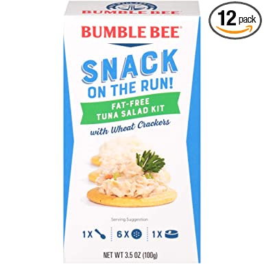 BUMBLE BEE Snack On The Run Fat-Free Tuna Salad Kit, 3.5 Ounce Boxes (Pack of 12)