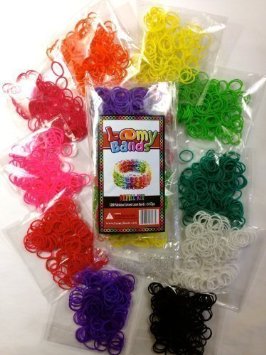 ❤50% OFF TODAY❤ Rubber Band Bracelets ❤ 1200 Premium Rainbow Color Loom Bands ❤ 10 Brilliant Colors 8 FREE Charms ❤ 50 S-clips & C-clips! 100% Money Back Guarantee! TOP RATED LOOM BAND PRODUCT ON AMAZON!