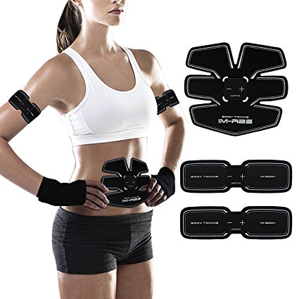 Abdominal Muscle Toner Abs Training Gear Body Fit Toning Belt Wireless Muscle Exercise For Abdomen IMATE Smart muscle Trainer Portable Home/Office Workout Equipment Support Men&Women