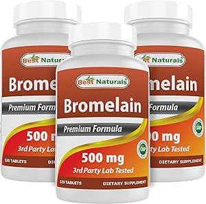 Best Naturals Bromelain 500mg 120 Tablets (120 Count (Pack of 3))