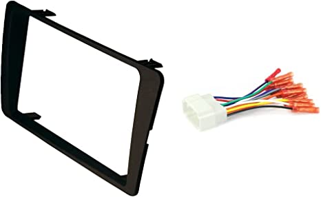Ai HONK810 2001-2005 Honda Civic Double DIN Dash Kit, 14.5in. x 8.5in. x 1.5in. & Scosche HA08BCB Compatible with Select 1998-08 Honda Power/Speaker Connector/Wire Harness