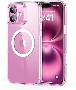 ESR for iPhone 16 Plus Case, Compatible with MagSafe, Shockproof Military-Grade Protection, Magnetic Phone Case for iPhone 16 Plus, Classic Hybrid Case (HaloLock), Clear