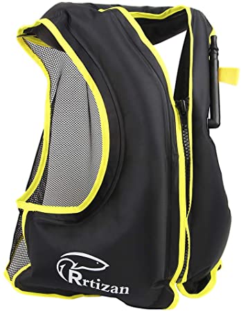 Rrtizan Swim Vest for Adult, Buoyancy Aid Swim Jackets - Portable inflatable Snorkel Flotation Safety Jacket for Women/Men, Best Swimming Vests for Watersports, Kayaking, Boating, Snorkelling