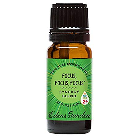 Edens Garden Focus, Focus, Focus 10 ml Synergy Blend 100% Pure Undiluted Therapeutic Grade GC/MS Certified Essential Oil