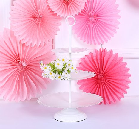 3-Tier Cupcake and Dessert Stand Tea Party Serving Platter, stacked 3 - tier