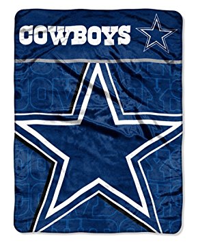 NFL Dallas Cowboys Micro Raschel Throw Blanket, 46 x 60-Inch