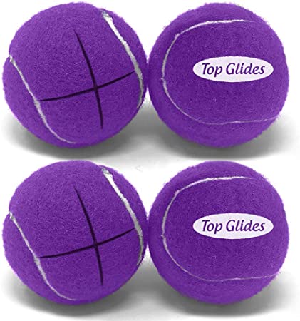 Top Glides Precut Walker Tennis Ball Glides - Purple - 2 Pairs