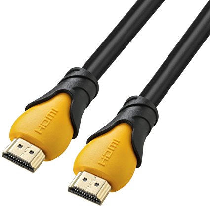 A-tech High-speed Hdmi Cable 6Ft (2meters) Yellow-black Hdmi Cable ,This Hdmi Cable3d Supports Ethernet, 3d, 4k and Audio Return Channel(ARC)[Newest Standard]