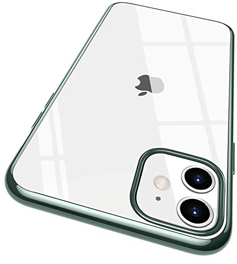 RANVOO iPhone 11 Pro Max Case, iPhone 11 Pro Max Clear Case Ultra Slim Thin Soft TPU Protective Cover with Midnight Green Bumper Case for iPhone 11 Pro Max 6.5"(2019), Midnight Green