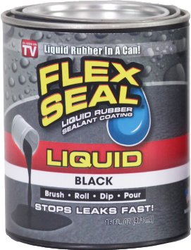 Flex Seal Liquid Large 16oz (Black) Brush, Roll, Dip, Pour!