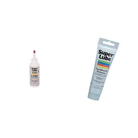 Super Lube 56204 O-Ring Silicone Lubricant, Clear & -21030 Synthetic Multi-Purpose Grease, 3 Oz.