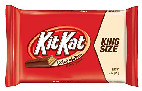 KIT KAT Chocolate Candy Bars, Crisp Wafers in Milk Chocolate, 3-Ounce Bars (Pack of 24)