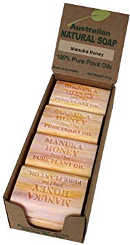 Manuka Honey - 200g (7oz) soap bar (8 Bars) - Pure Plant Oils with Shea Butter