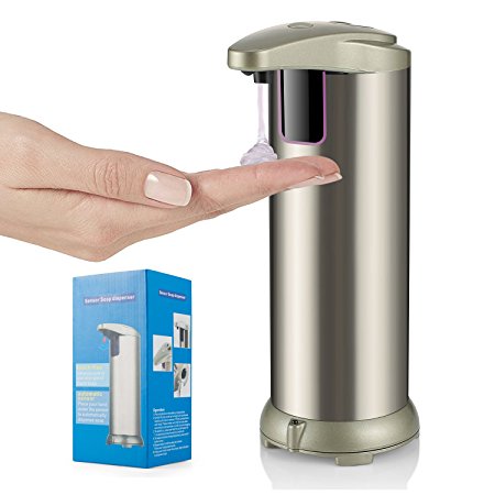 Automatic Touchless Soap Dispenser, Opaceluuk Fingerprint Resistant Stainless Steel Hand Soap Dispenser