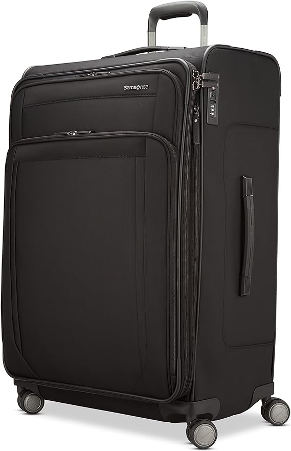 Samsonite Lineate DLX Softside Expandable Luggage with Spinner Wheels, Black