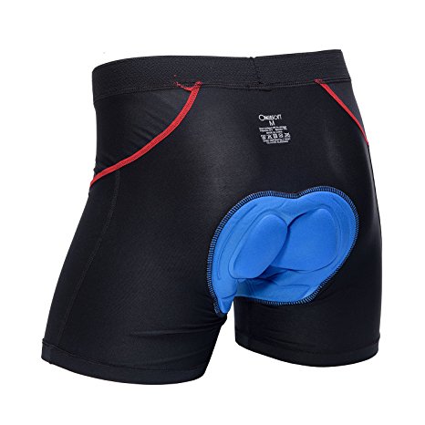 ONGASOFT Men's 3D Padded Cycling Shorts Underwear Breathable Quick Dry Pants