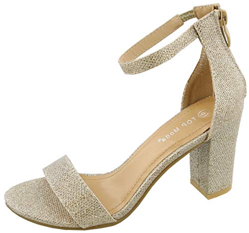 TOP Moda Women's Hannah-1 Ankle Strap High Heel Sandal