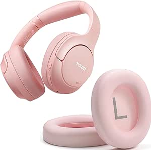 TOZO HT2 Hybrid Active Noise Cancelling Headphones, Wireless Over Ear Bluetooth Headphones HT2 Replacement Ear Pads Pink