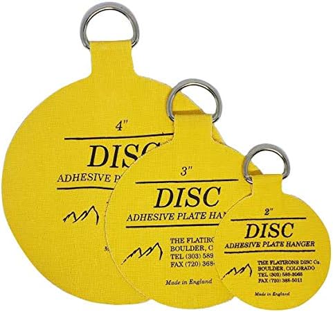 Flatirons Disc - Invisible English Disc - Adhesive Plate Hanger Set-｜2"｜ 3"｜4"｜- Variety Pack- 5 of Each Size- (15 Pack)