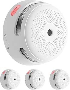 X-Sense Détecteur de Fumée Wi-FI Compatible avec l’Appli X-Sense Home Security, Station de Base SBS50 Requise, Mini-Détecteur de Fumée Interconnecté sans Fil Conforme à EN14604, XS01-M, Lot de 3