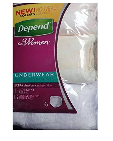 Depend Extra Absorbency L Underwear for Women - 6 CT