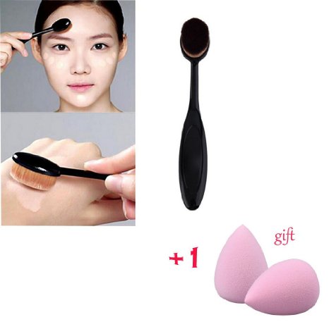 Binmer(TM)Pro Cosmetic Makeup Face Powder Blusher Toothbrush Curve Foundation Brush