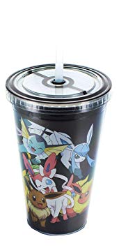 Pokemon Group Carnival Cup With Pokeball Lid Tumbler with Straw