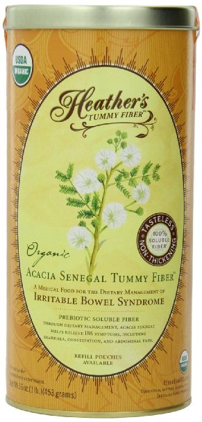 Heather's Tummy Fiber CAN Organic Acacia Senegal (16 oz) for IBS